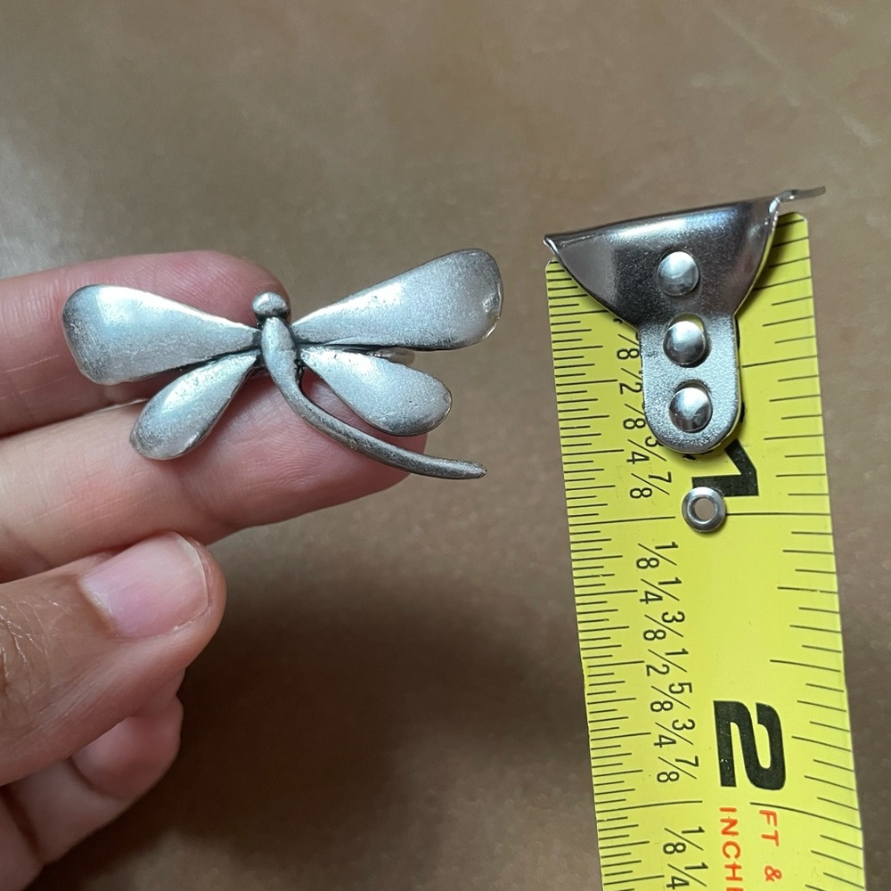 Dragonfly Ring Brass Silver Adjustable Nature Boh… - image 5